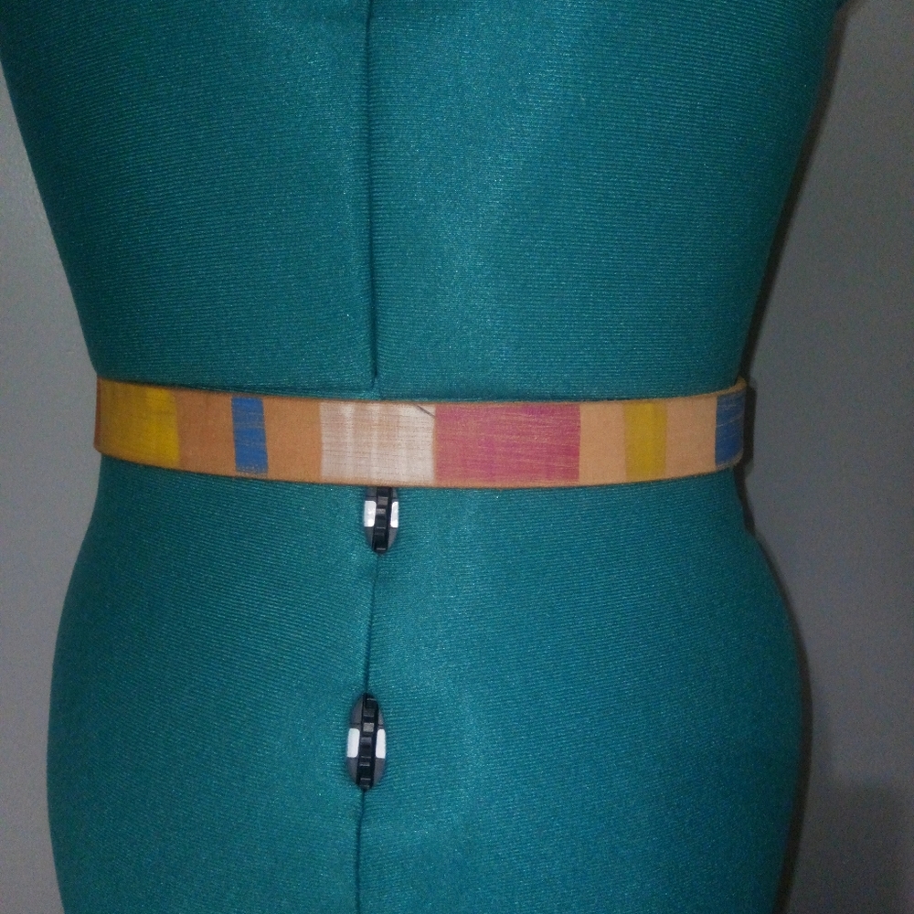 Original Penguin Striped Leather Belt NWOT - Picture 6 of 10